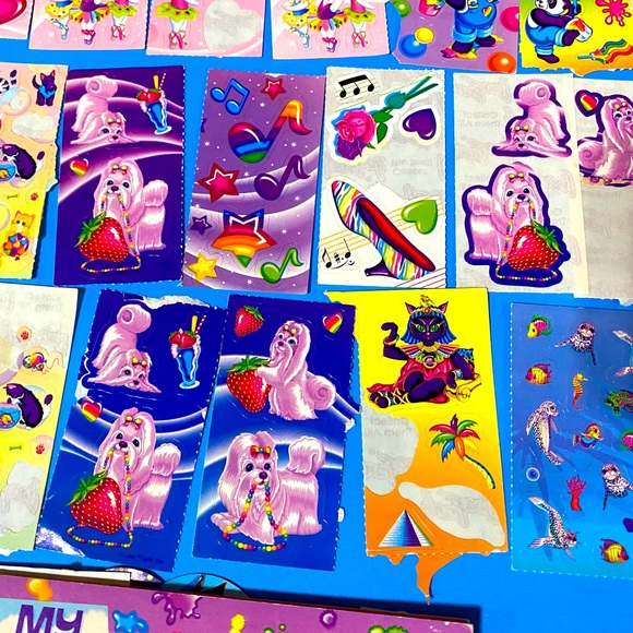 LISA FRANK VINTAGE FANTASTIC WORLD CHARACTERS STICKER COLLECTION & STICKER BOOK - Picture 4 of 16